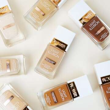 FLOWER BEAUTY By Drew Barrymore Light Illusion SPF Foundation - Blendable + Buildable - Natural Fini...