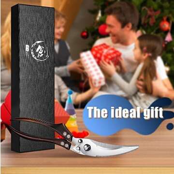 Poultry Shears, Heavy Duty Kitchen Shears with Serrated Edge, No Rust Spring Loaded, Multipurpose Stainless Steel Kitchen Scissors for Chicken, Bone, Meat, Turkey, Fish Thanksgiving Christmas Day