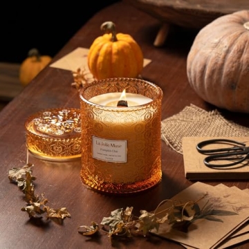 LA JOLIE MUSE Pumpkin Candle for Cozy Fall Gatherings