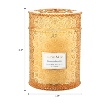 LA JOLIE MUSE Pumpkin Candle for Cozy Fall Gatherings