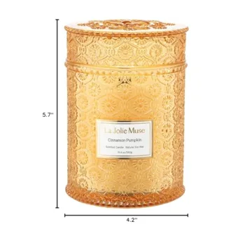 LA JOLIE MUSE Pumpkin Candle for Cozy Fall Gatherings