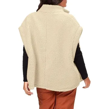 Luxurious Fuzzy Fleece Vest for Women By Hongqizo
