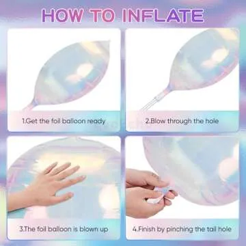Iridescent Sphere Balloons for Mermaid Theme Party