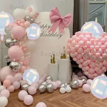 Iridescent Sphere Balloons for Mermaid Theme Party