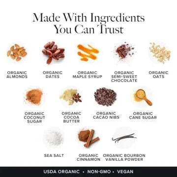 Truvani Plant Based Snack Bars | Oatmeal Chocolate Chip 12 Pack | 6g Protein | USDA Organic and Vegan | The Only Bar | Dairy, Soy, and Gluten Free | Individually Wrapped