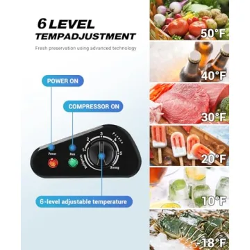 rosmena Deep Freezer 3.5 Cu.Ft, Chest Freezer with Removable Basket, Small Freezer with 6 Levels Adjustable Temperature, Quiet Mini Freezer for Home/Kitchen/Office/Garage/Bar (Black)