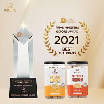 Buy Homtiem Crystallized Ginger Soft Chewy Natural Snack