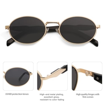 Stylish SOJOS Oval Sunglasses with UV400 Protection
