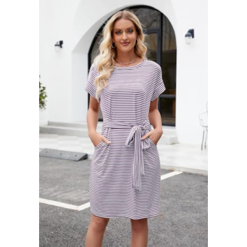Stylish MEROKEETY Women's Summer Dress with Pockets