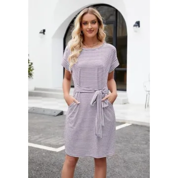 Stylish MEROKEETY Women's Summer Dress with Pockets