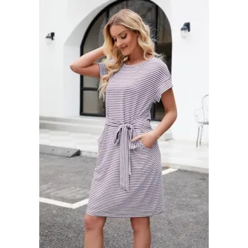 Stylish MEROKEETY Women's Summer Dress with Pockets