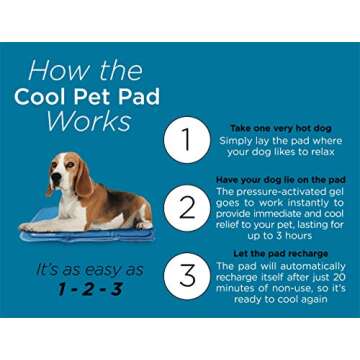 The Green Pet Shop Dog Cooling Mat - Pressure-Activated Gel Cooling Mat For Dogs, Medium Size - This Pet Cooling Mat Keeps Dogs and Cats Comfortable All Summer - Ideal for Home and Travel