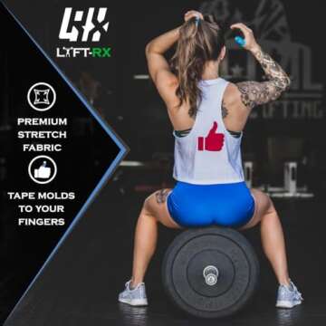 LYFT-RX Weightlifting Hook Grip Tape for Olympic Lifting