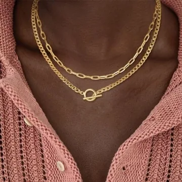 CHESKY Gold Layered Necklaces - 14K Trendy Jewelry