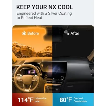 Proadsy Windshield Sunshade for 2022-2026 Lexus NX