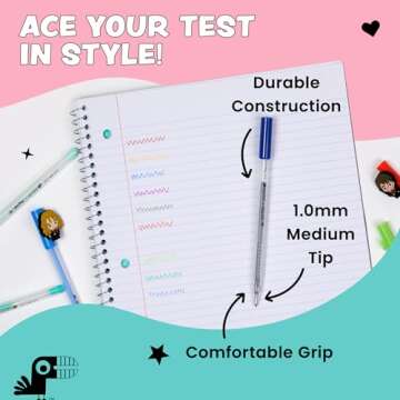 Yoobi x Harry Potter Gel Pens, Pen Set for Adults and Kids, Valentines Gifts for Kids, Colored, Cute...