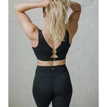 TomTiger Women's Yoga Pants High Waisted Workout Yoga Leggings for Women Butt Lifting Tummy Control Booty Tights (Black, XS)