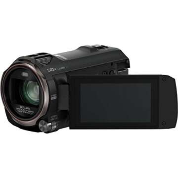 Panasonic Full HD Video Camera Camcorder HC-V770, 20X Optical Zoom, 1/2.3-Inch BSI Sensor, HDR Captu...