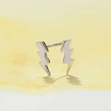 Boma Sterling Silver Lightning Bolt Stud Earrings
