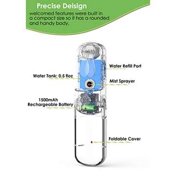 HonHey Handheld Fan - 3 in 1 Portable Misting Fan for Summer Adventures