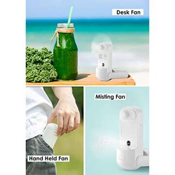 HonHey Portable Handheld Fan with Misting Function