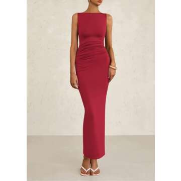 PRETTYGARDEN Women's Summer Midi Dress Elegant Cocktail