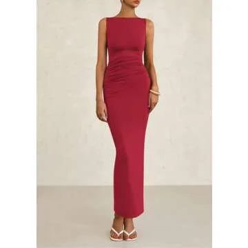 PRETTYGARDEN Women's Summer Midi Dress Elegant Cocktail