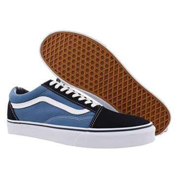 Vans Unisex's Single, Bleu Marine Blanc, 39.5 EU