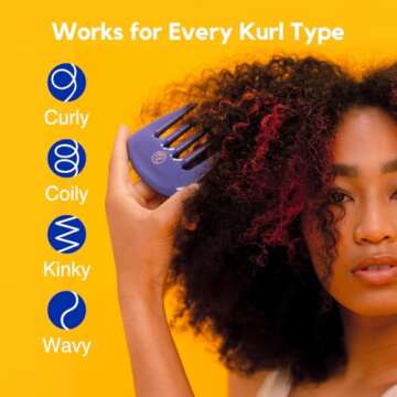 KAZMALEJE Hair Pick for Curly & Coily Hair Styling