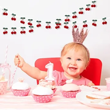 Jexine Cherry Garland 6.6Ft Party Decoration - Vibrant DIY