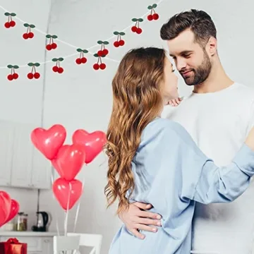 Jexine Cherry Garland 6.6Ft Party Decoration - Vibrant DIY