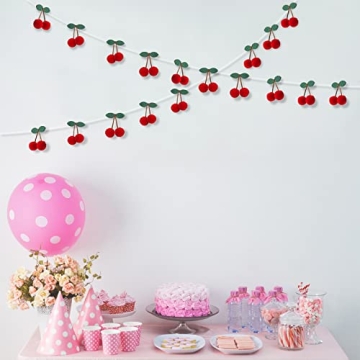Jexine Cherry Garland 6.6Ft Party Decoration - Vibrant DIY