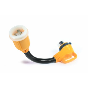 Camco 55572 50 AMP Dogbone Adapter for RVs and Boats