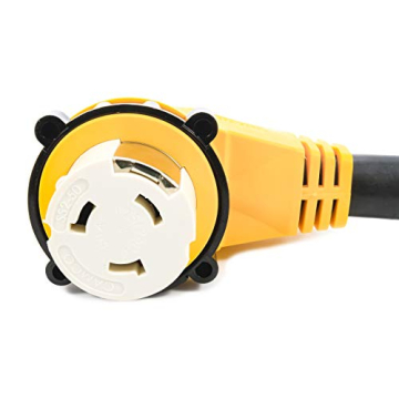 Camco 55572 50 AMP Dogbone Adapter for RVs and Boats