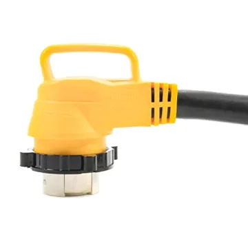 Camco 55572 50 AMP Dogbone Adapter for RVs and Boats