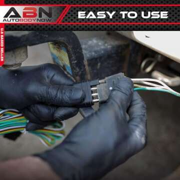 ABN Trailer Wire Extension, 8ft, 4-Way 4-Pin Plug Flat 20 Gauge – Hitch Light Trailer Wiring Harness Extender