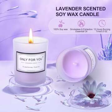 Birthday Gifts for Women Mom Wife Sister Girlfriend Her,Perfect Lavender Spa Gift Basket Set for Mot...