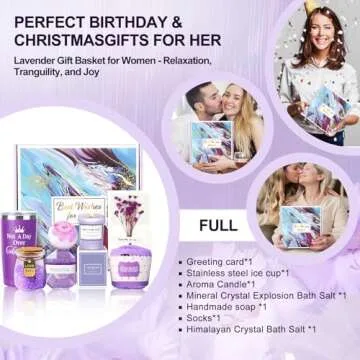 Elegant Birthday Gift Set for Women - Spa Essentials and More