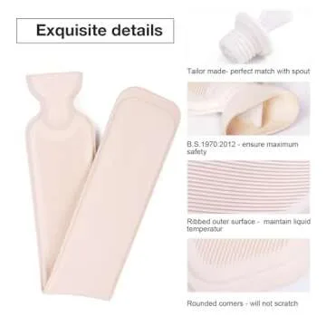 HomeTop Premium Classic Rubber Hot Water Bottle (2.25 Liters, White)