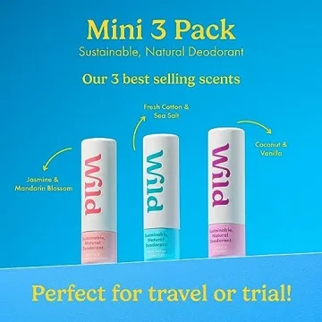 Wild Mini Deodorants - Eco-Friendly Travel Size Trio