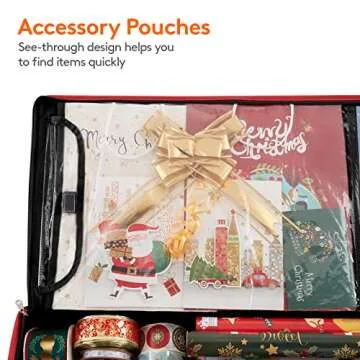 Lifewit Wrapping Paper Storage Containers with Pockets