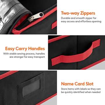 Lifewit Wrapping Paper Storage Containers with Pockets