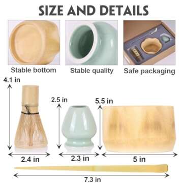 Complete 4-Piece Matcha Whisk Set for Tea Lovers