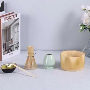 Complete 4-Piece Matcha Whisk Set for Tea Lovers
