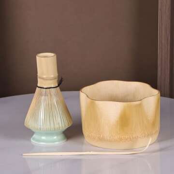Complete 4-Piece Matcha Whisk Set for Tea Lovers