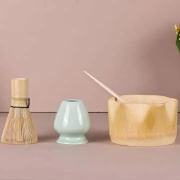 Complete 4-Piece Matcha Whisk Set for Tea Lovers
