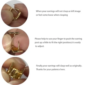 14K Gold Plated Square Huggies Earrings for Women