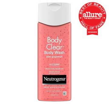 Neutrogena Body Clear Acne Treatment Body Wash with Salicylic Acid Acne Medicine, Pink Grapefruit Bo...