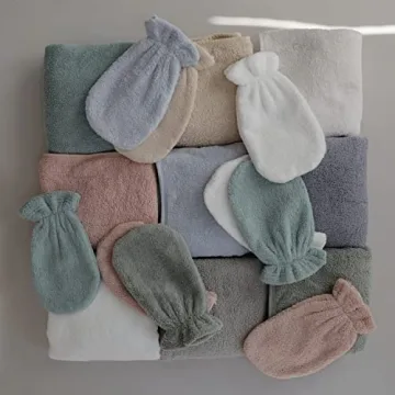 Mushie Baby Hooded Towel in Organic Cotton Sea Mist