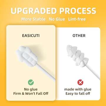 EASICUTI Upgrade Baby Tongue Cleaner, 52PCS Newborn Baby Toothbrush, Baby Oral Cleaner, Disposable I...